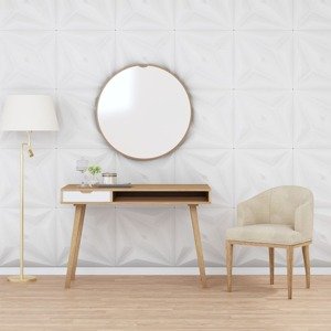 vidaXL Nástenné panely 48 ks biele 50x50 cm EPS 12 m² hviezda