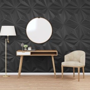 vidaXL Nástenné panely 24 ks čierne 50x50 cm EPS 6 m² hviezda