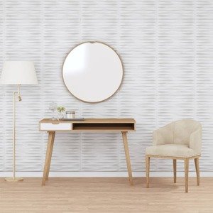 vidaXL Nástenné panely 24 ks biele 50x50 cm EPS 6 m² kameň