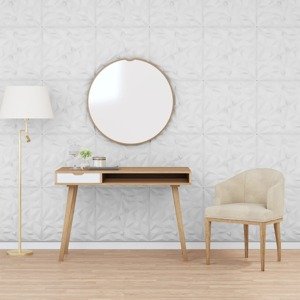 vidaXL Nástenné panely 48 ks, biele 50x50 cm, XPS 12 m² ametyst