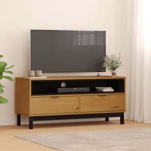 vidaXL TV skrinka FLAM 110x40x50 cm masívna borovica