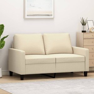 vidaXL 2-miestna pohovka krémová 120 cm látka