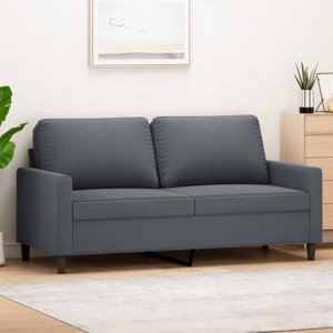 vidaXL 2-miestna pohovka tmavosivá 140 cm zamat