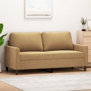 vidaXL 2-miestna pohovka hnedá 140 cm zamat