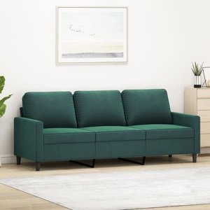 vidaXL 3-miestna pohovka tmavozelená 180 cm zamat