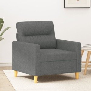vidaXL Jednomiestna pohovka, tmavosivá 60 cm, látka
