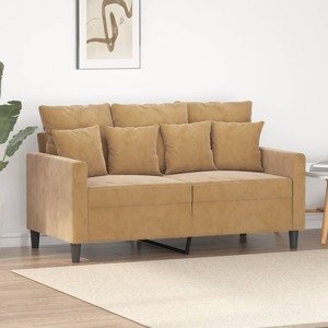 vidaXL 2-miestna pohovka hnedá 120 cm zamat