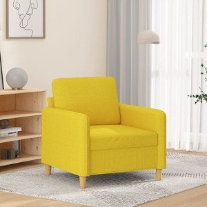 vidaXL Jednomiestna pohovka, svetložltá 60 cm, látka