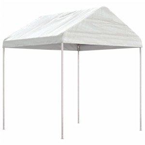 vidaXL Altánok so strechou, biely 2,28x2,23x2,69 m, polyetylén