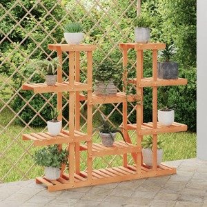 vidaXL Stojan na kvetiny 110x25x110,5 cm masívna jedľa