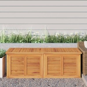 vidaXL Záhradný úložný box s vreckom 150x50x53 cm masívny teak