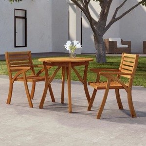 vidaXL Záhradný stôl Ø 85 cm akáciový masív
