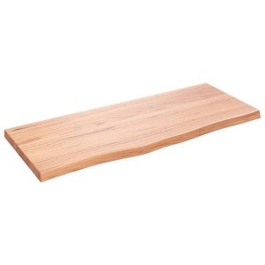 vidaXL Nástenná polica svetlohnedá 100x40x4 cm ošetrený dubový masív