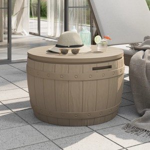 vidaXL 3-v-1 záhradný úložný box bledohnedý polypropylén