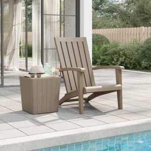 vidaXL Záhradná stolička Adirondack bledohnedá polypropylén