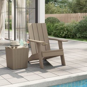 vidaXL Záhradná stolička Adirondack bledohnedá 75x88,5x89,5cm PP