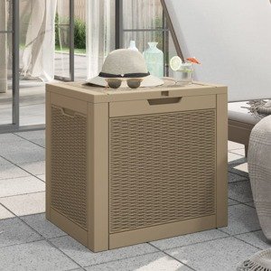 vidaXL Záhradný úložný box bledohnedý 55,5x43x53 cm polypropylén