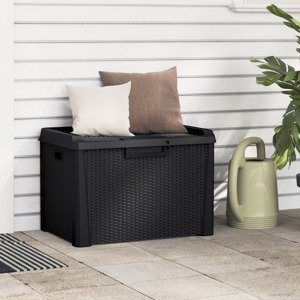 vidaXL Záhradný úložný box antracitový 125 L PP