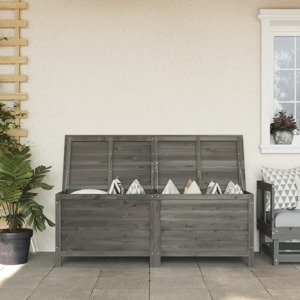 vidaXL Záhradný úložný box, antracitový 150x50x56,5 cm, jedľový masív