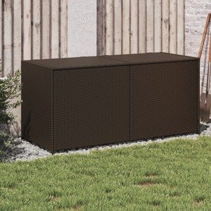 vidaXL Záhradný úložný box hnedý 283 l polyratan