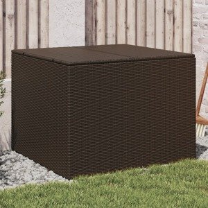 vidaXL Záhradný úložný box hnedý 291 l polyratan