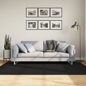 vidaXL Koberec HUARTE s krátkym vlakom umývateľný čierny 140x200 cm
