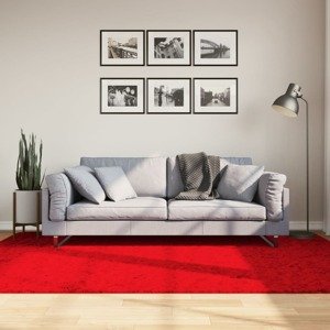 vidaXL Koberec HUARTE s krátkym vlakom umývateľný červený 160x230 cm