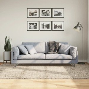 vidaXL Koberec ISTAN vysoký vlas lesklý vzhľad béžový 160x230 cm