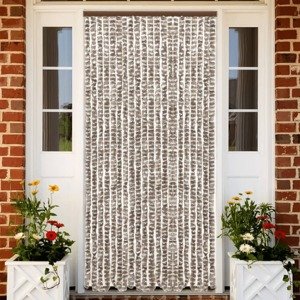 vidaXL Záves proti hmyzu sivohnedý a biely 100x200 cm ženilka