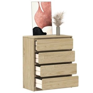 vidaXL Skrinka so zásuvkami SAUDA dub 76,5x39x91 cm borovicový masív
