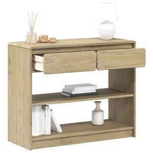 vidaXL Konzolový stolík SAUDA dub 89,5x36,5x73 cm borovicový masív
