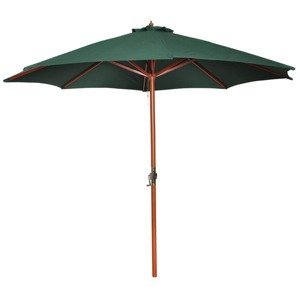 vidaXL Slnečník, zelený 258 cm