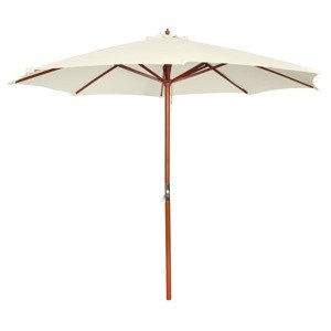 vidaXL Slnečník 300x258 cm, pieskovo biely