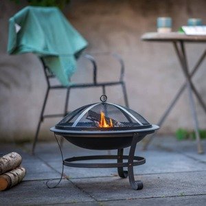 RedFire Ohnisko Atlanta čierne 51 cm oceľové 85014