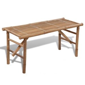 vidaXL Skladacia záhradná lavička 118 cm, bambus