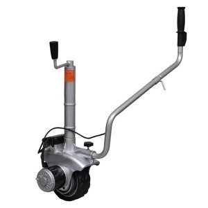 vidaXL Hliníkové oporné koliesko na presúvanie prívesu s motorom 12 V 350 W