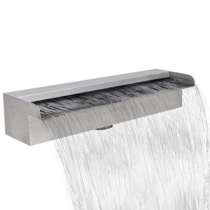 vidaXL Obdĺžniková bazénová fontána/vodopád, nehrdzavejúca oceľ 45 cm
