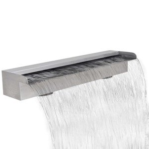 vidaXL Obdĺžniková bazénová fontána/vodopád, nehrdzavejúca oceľ 60 cm