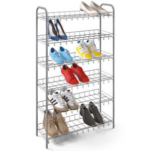 Metaltex Regál na topánky s 6 policami Shoe 6 strieborno-sivý