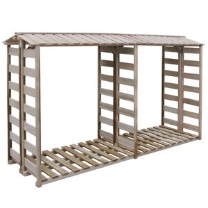 vidaXL Prístrešok na drevo 300x90x176 cm, impregnovaná borovica