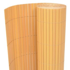 vidaXL Obojstranný záhradný plot, PVC 90x500 cm, žltý
