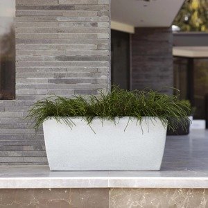 Capi Kvetináč Arc Granite obdĺžnik 60x35x40 cm slonovinový