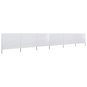 vidaXL 6-panelová zábrana proti vetru biela 800x80 cm látková