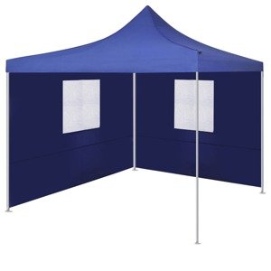 vidaXL Skladací stan s 2 stenami 3x3 m modrý