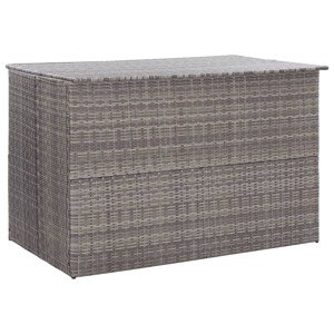 vidaXL Záhradný úložný box sivý 150x100x100 cm polyratanový