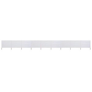 vidaXL 9-panelová zábrana proti vetru látková 1200x80 cm piesková a biela