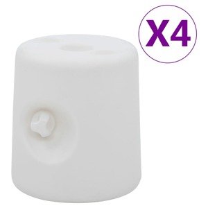vidaXL Závažie na altánok 4 ks PE biele