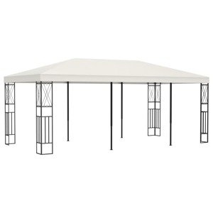 vidaXL Altánok krémový 3x6 m látkový