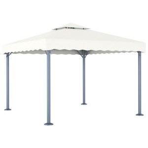 vidaXL Altánok 300x300 cm, krémový, hliník