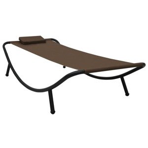vidaXL Záhradná posteľ hnedá 200x90 cm oceľová